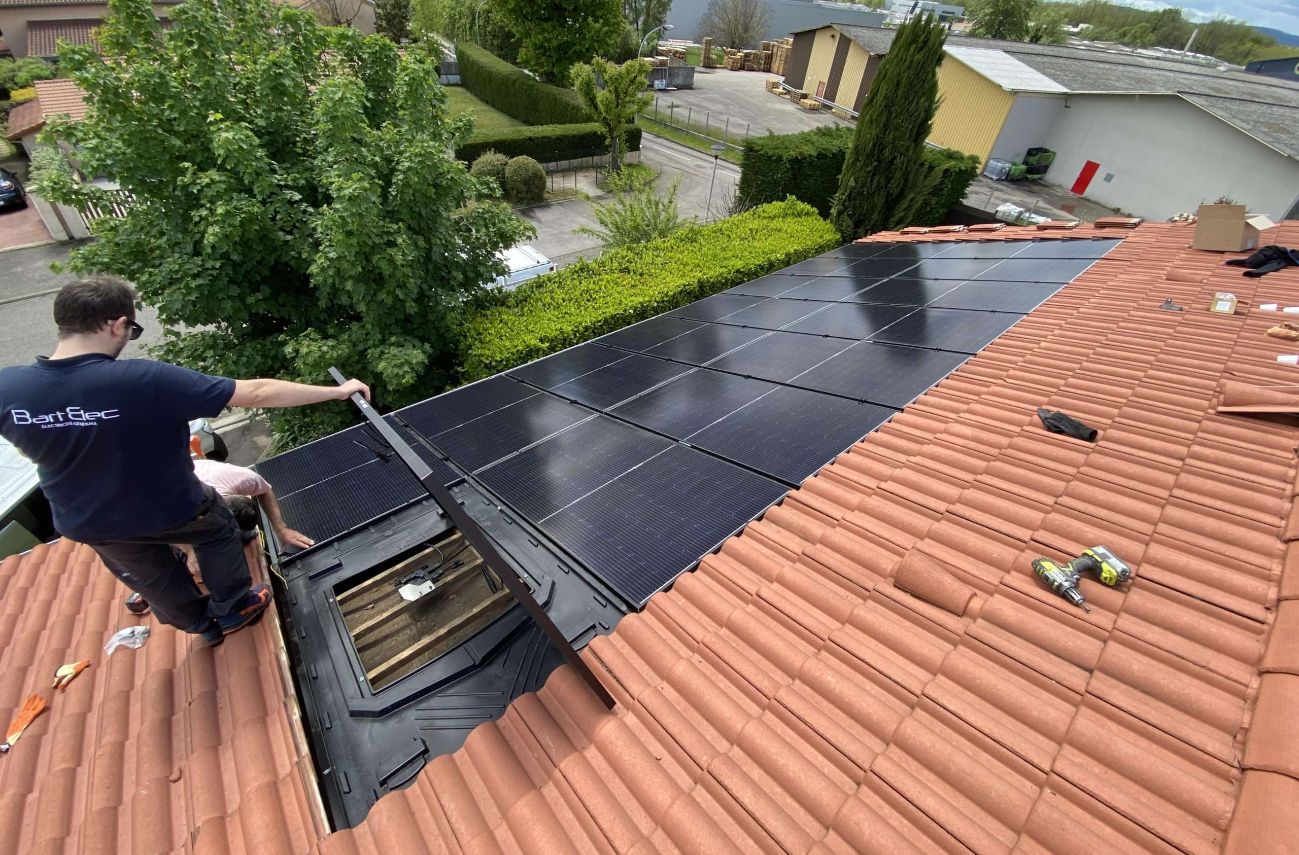 panneaux photovoltaïques intégrés à la toiture